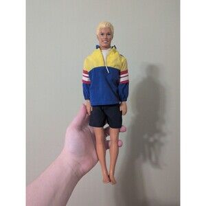 Vintage 1991 Mattel Big Brother Ken Doll Yellow Pullover Windbreaker And Shorts